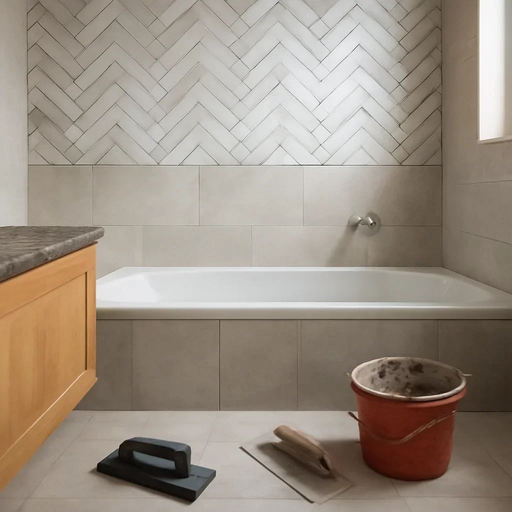 Design details related to Custom Bathroom Tile Renovation