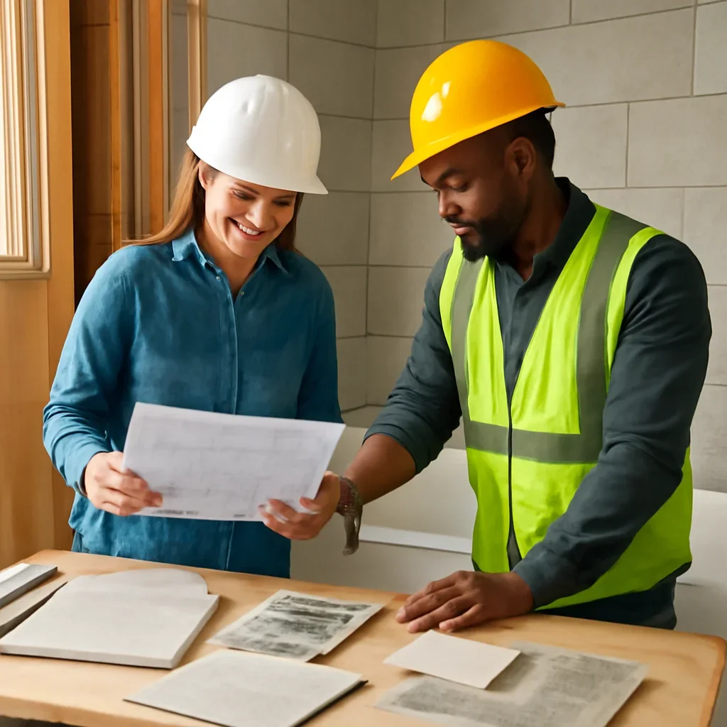 Planning and construction process for Custom Bathroom Tile Renovation