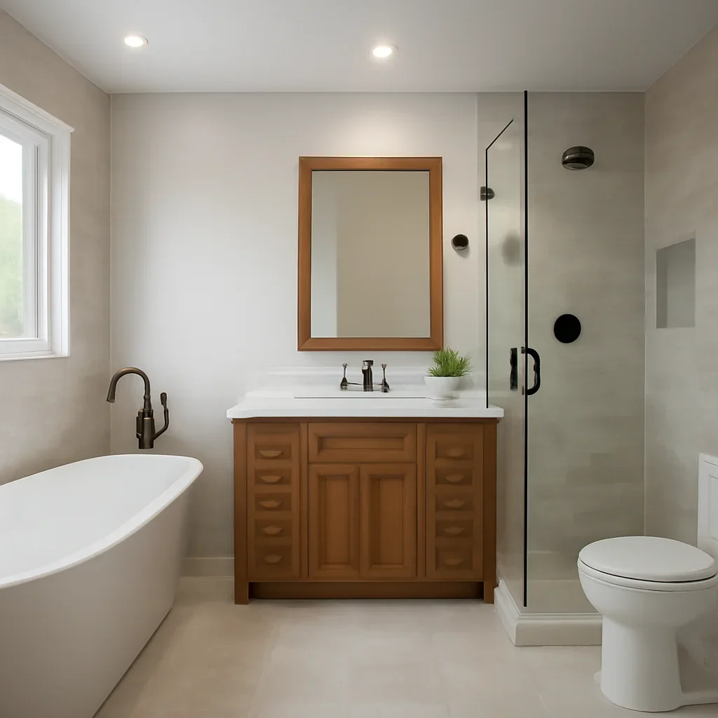 Design details related to King City Bathroom Renovation